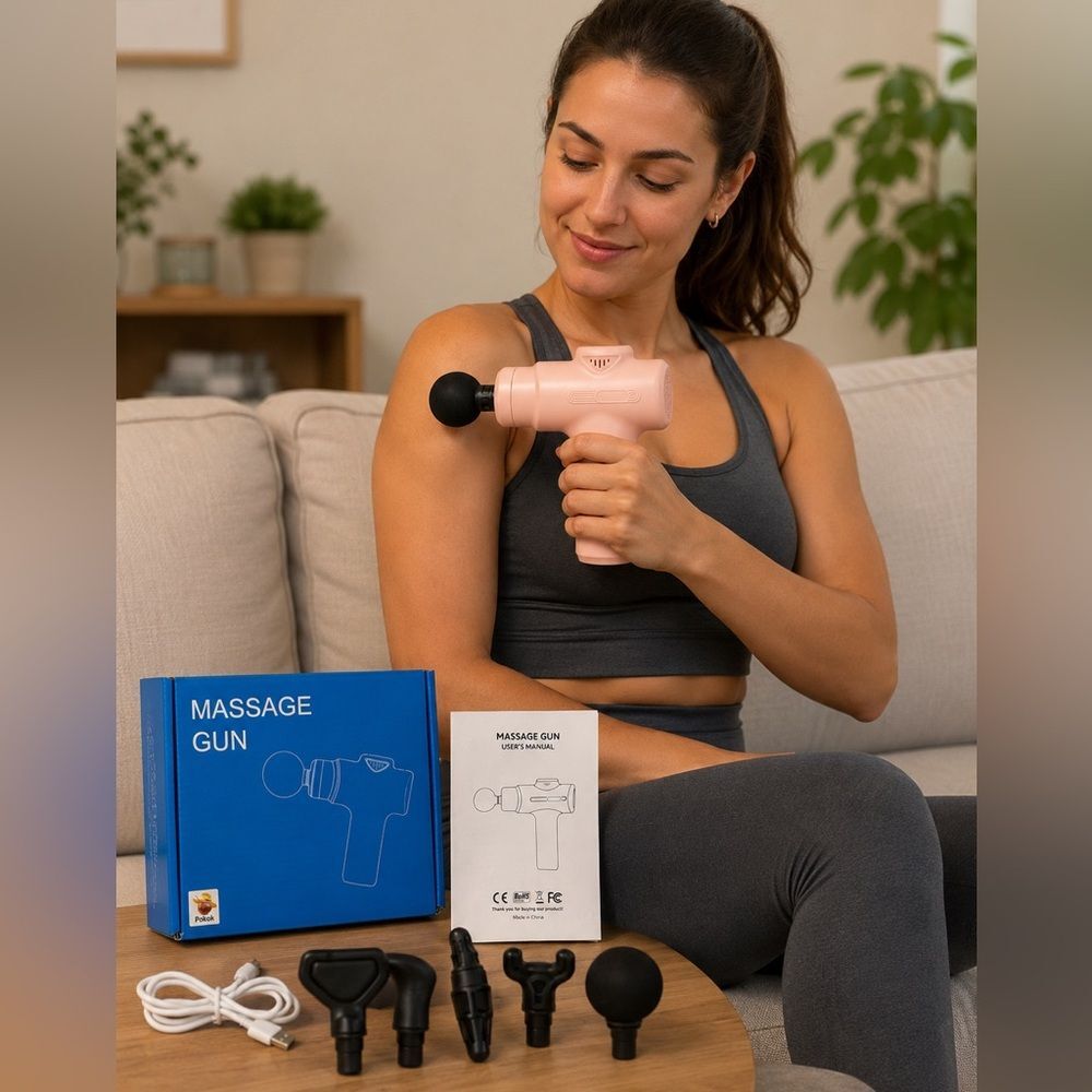 Pink Percussion Massage Gun – Compact Muscle Relaxer
